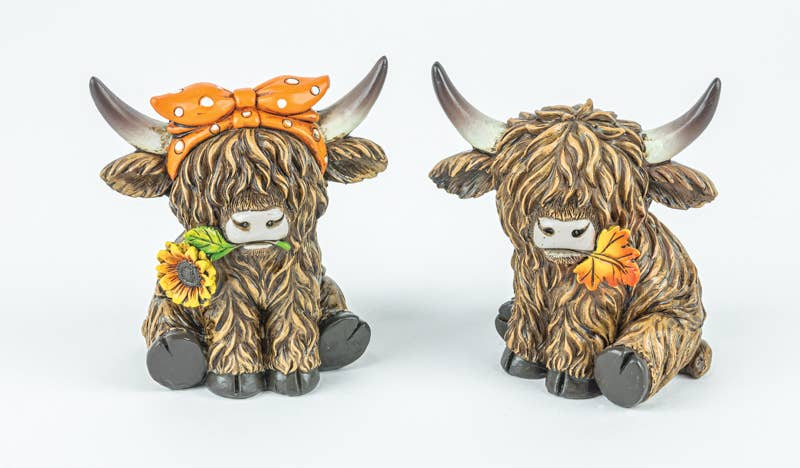 FALL HIGHLAND COW 2 ASSORTED