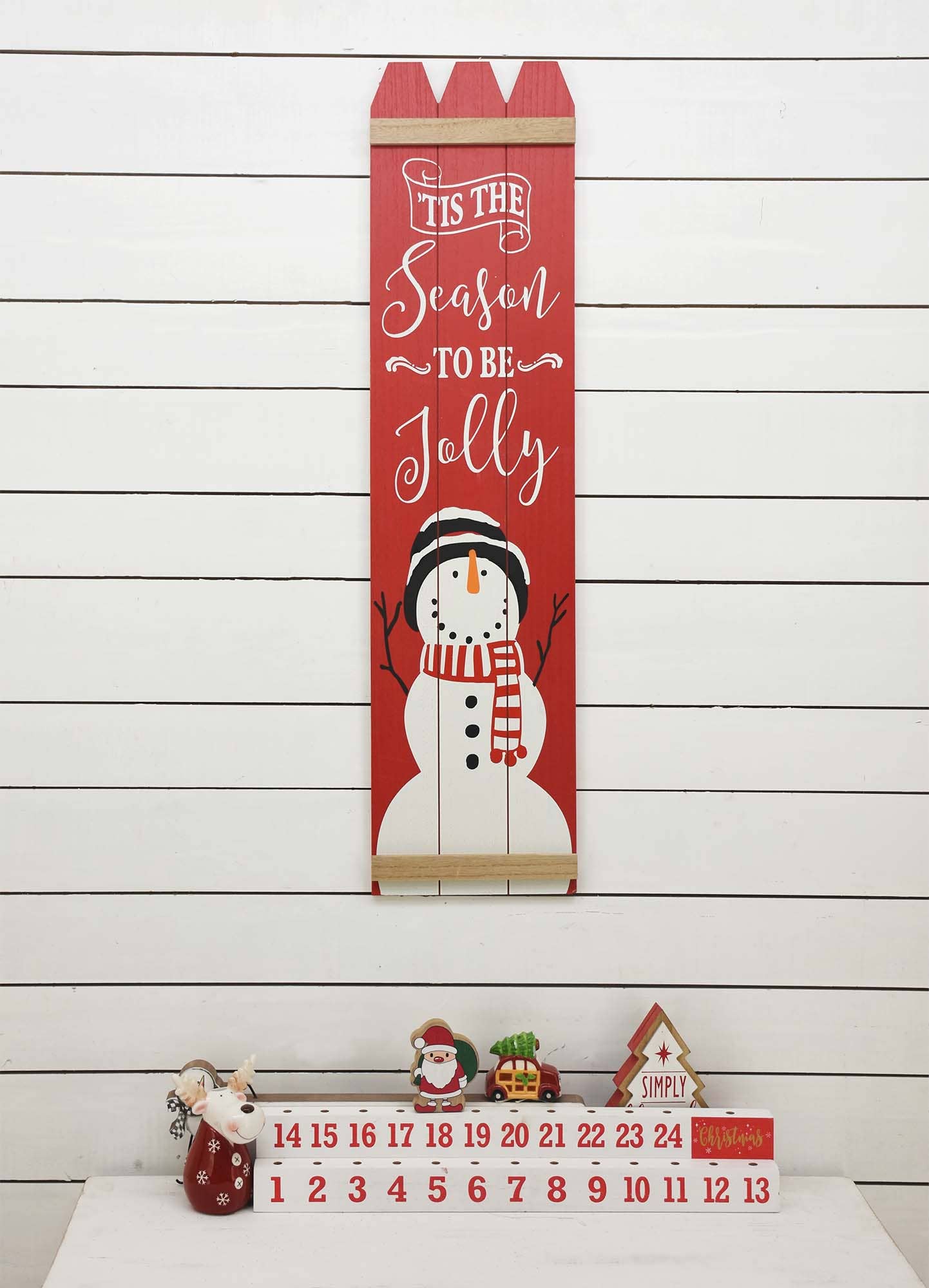 Tis the Season to be Jolly Christmas Wood Wall Plaque