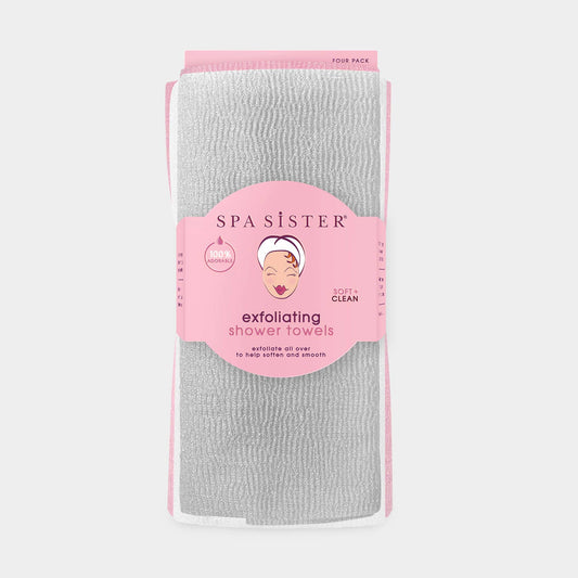 Exfoliating Shower Towels - 4PK