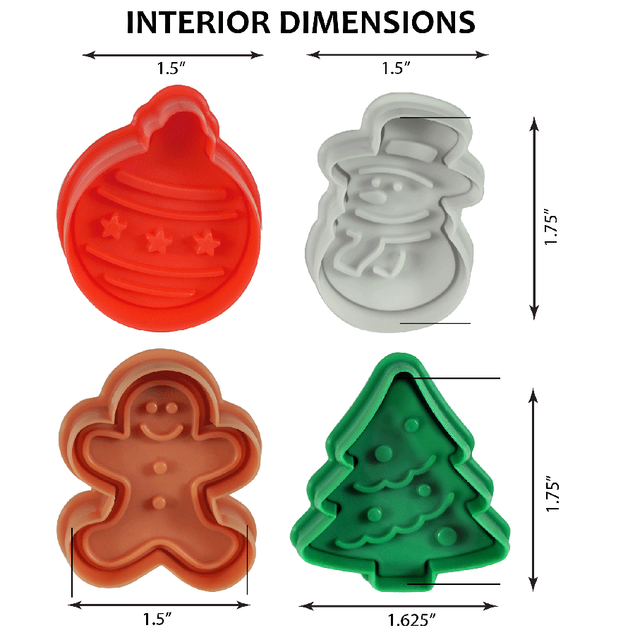 Christmas Pastry & Cookie Stampers Set /4