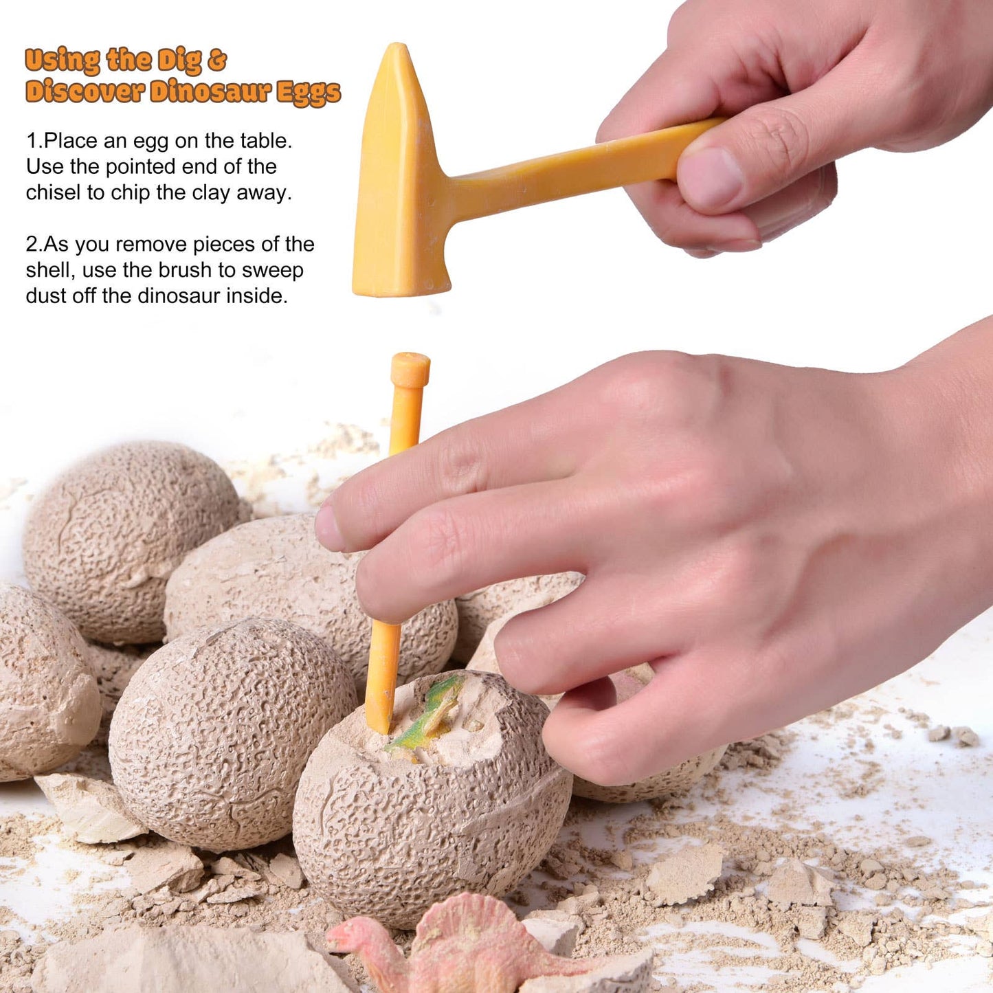 12 Pack Egg Set Dig Dino Egg Kit