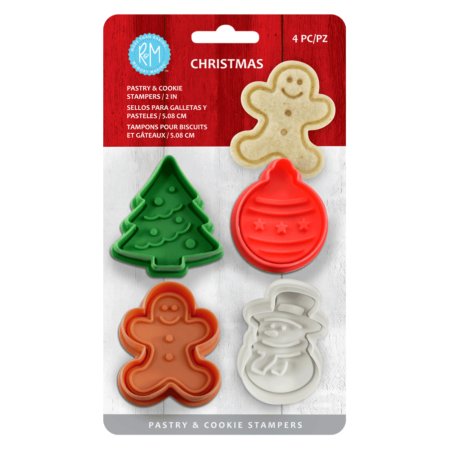 Christmas Pastry & Cookie Stampers Set /4