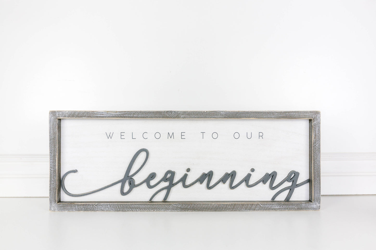 10917 - 24x9 framed sign WELCOME WEDDING decor CLEARANCE