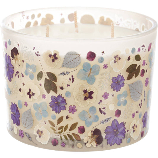 Purple Flowers Candle