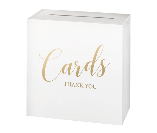 White Wooden Wedding Card Box